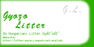 gyozo litter business card